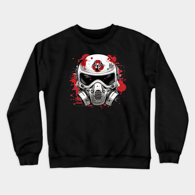 Biohazard Mask helmet Crewneck Sweatshirt by imagifa